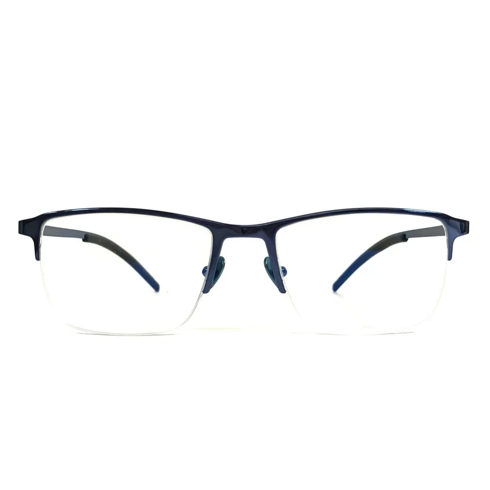 Tom Davies Eyeglasses Frames TD771 Col. 2323 Shiny Ice Blue Half Rim 53-18-135
